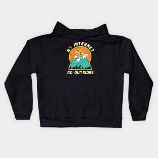 No Internet Go Outside Kids Hoodie